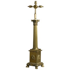 Victorian Regency-Revival Lacquered Brass Lamp