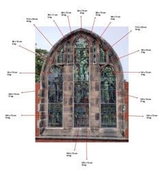 Victorian Religious Antique Stained Glass Window
