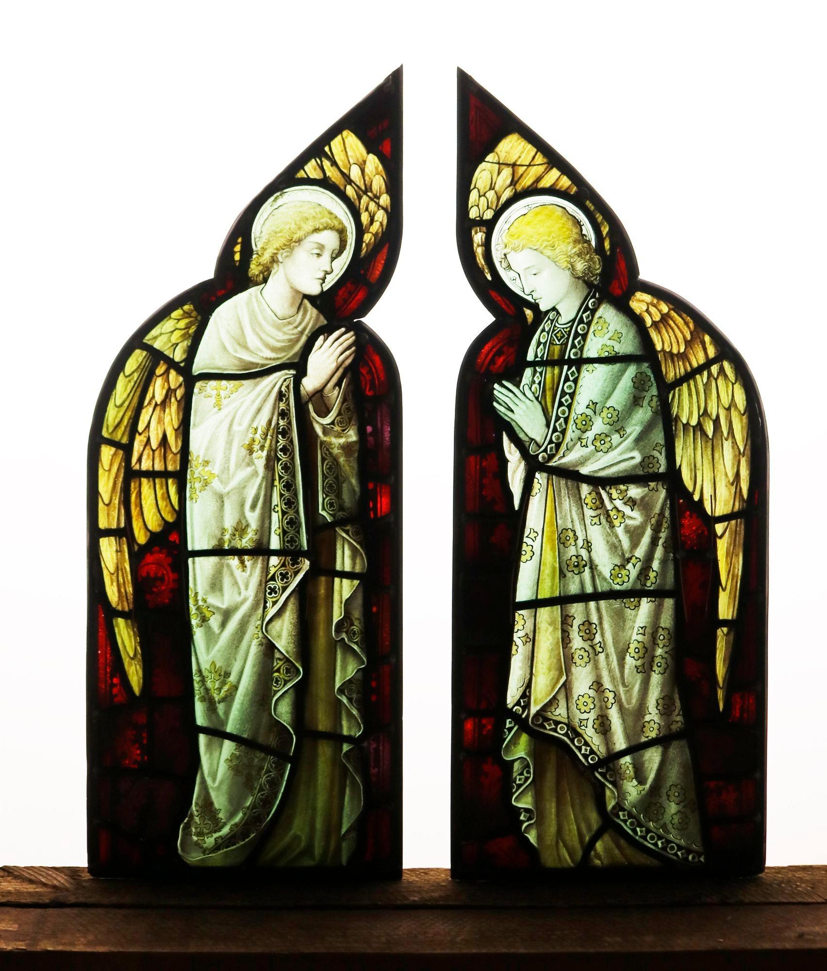 XIX secolo Vetrata antica religiosa vittoriana in vendita