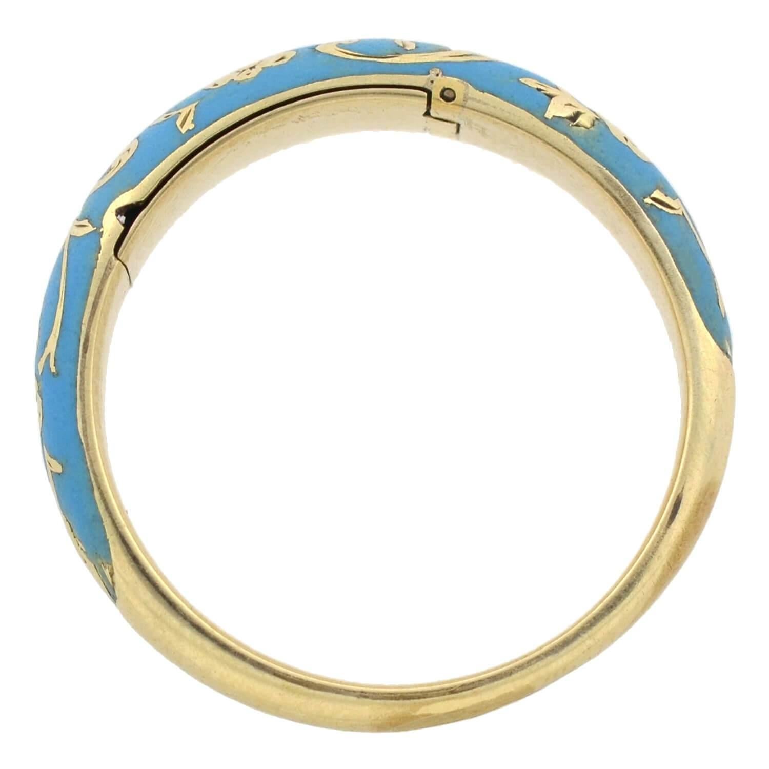 Victorian Renaissance Revival Blue Enamel Hidden Compartment Ring In Good Condition In Narberth, PA