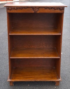 Victorian Renaissance Revival Carved Oak Bookcase, Circa 1900s