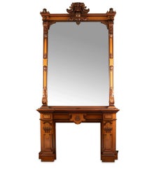 Victorian Renaissance Revival Mantel and Pier Mirror