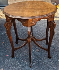 Victorian Renaissance Revival Style Walnut Center Table