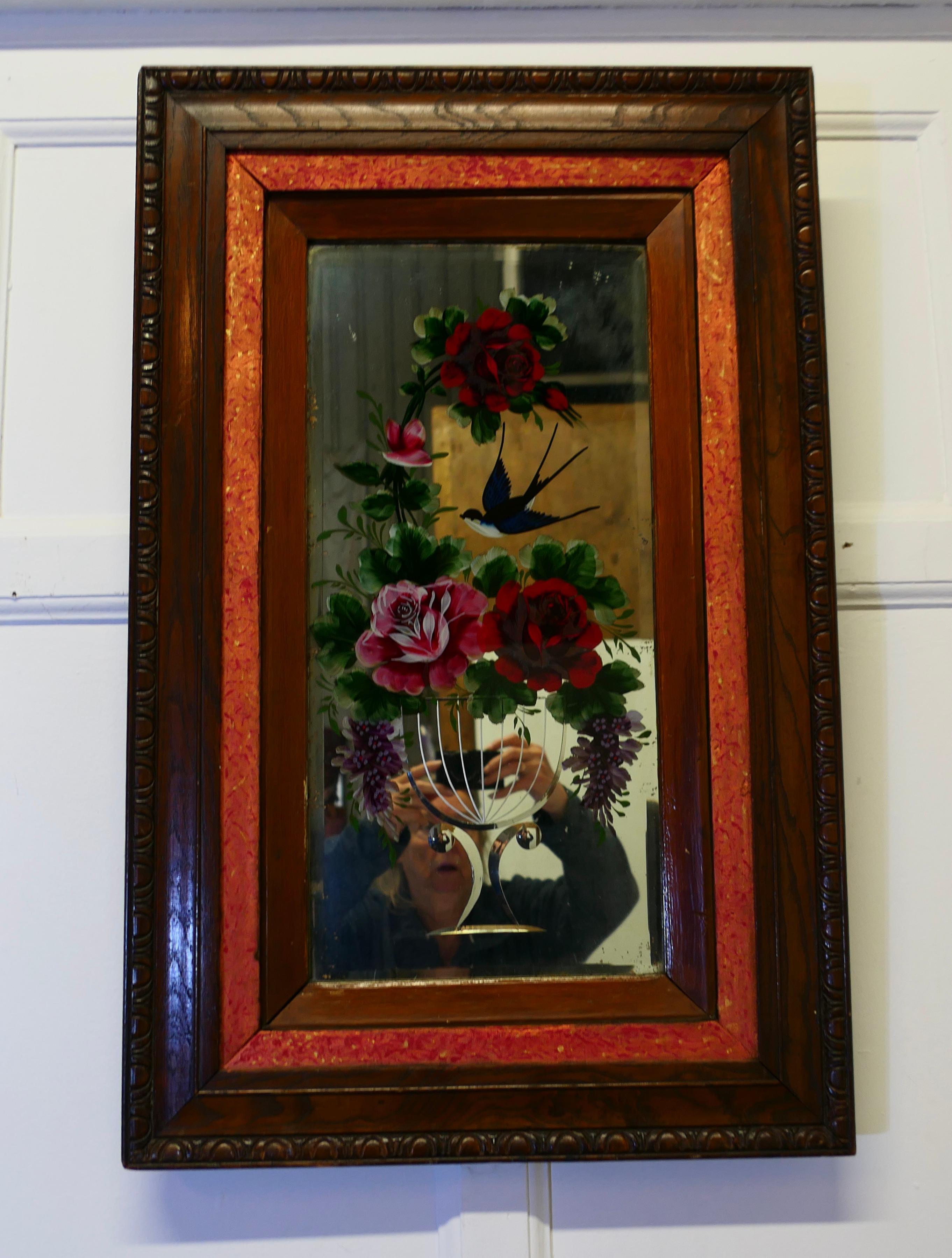 Viktorianischer, geätzter Spiegel, verziert mit Rosen

Die Bevelled Mirror ist von der Rückseite mit großen bunten kühnen floralen Dekoration in einer geätzten Urne gesetzt gemalt, hat der Spiegel eine sehr ungewöhnliche 5 