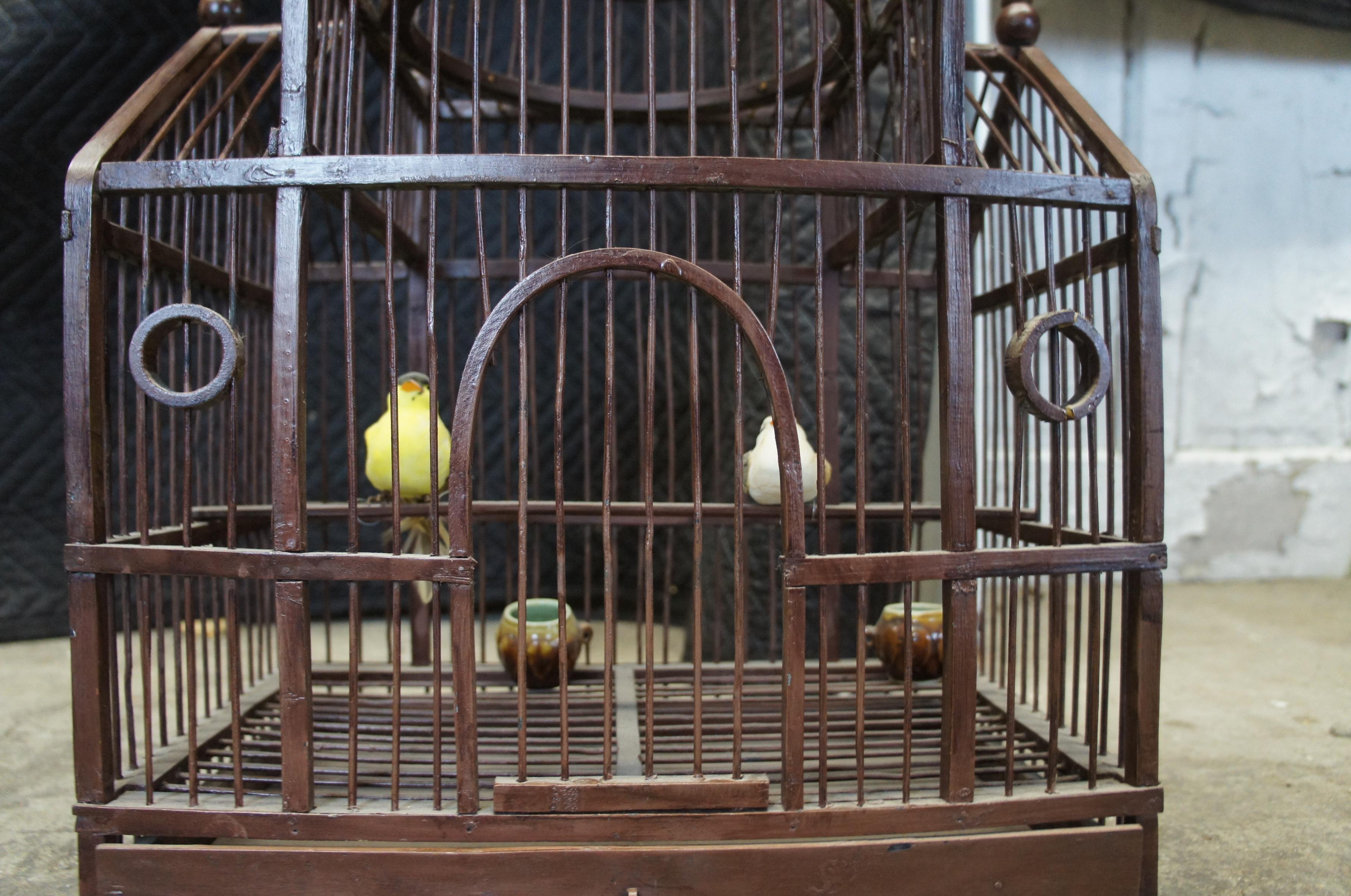 Victorien Cage à oiseaux suspendue en forme de dôme architectural Revive Cathedral 25