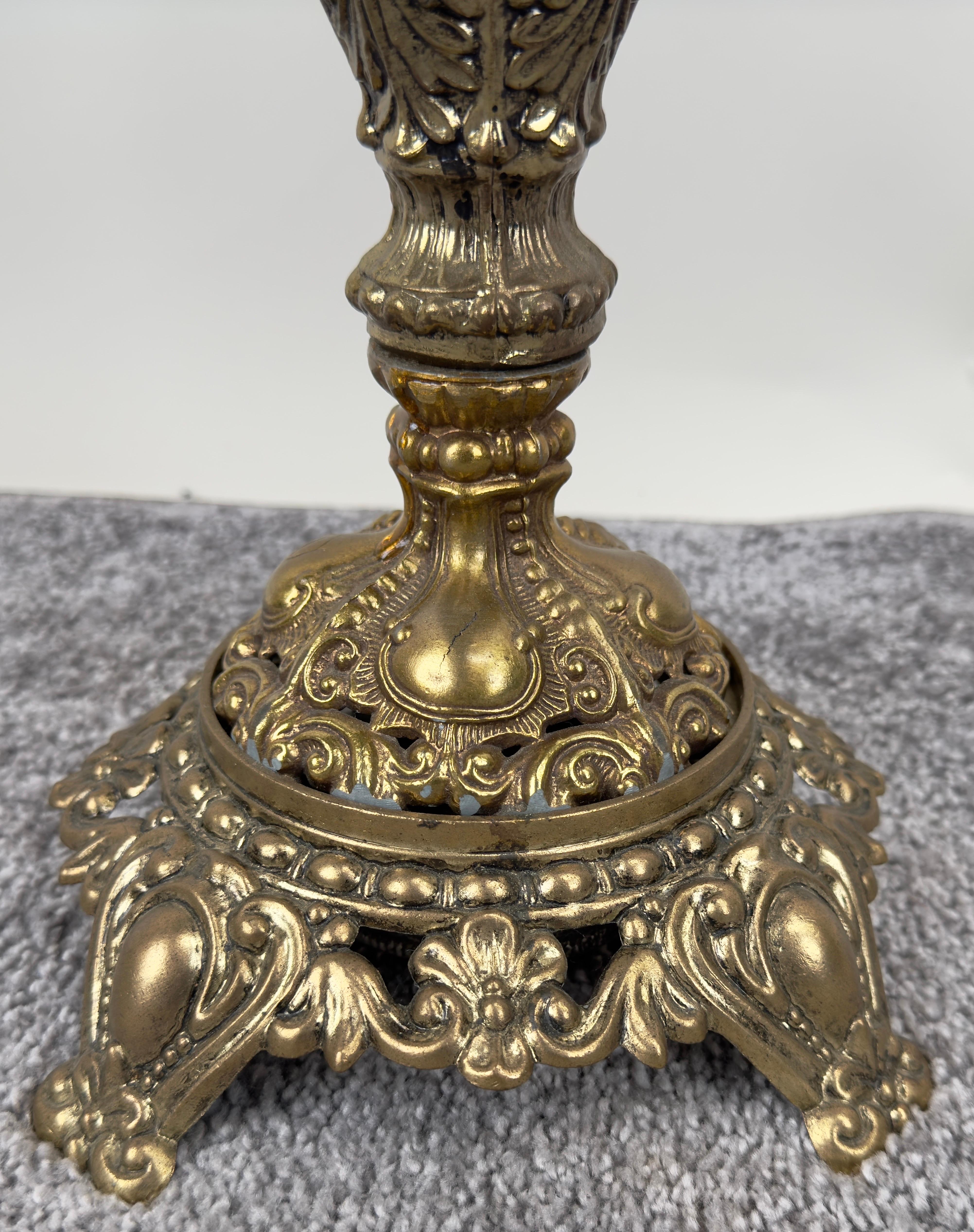 Victorian Revival Chess Table & Pieces with Marble Top & Bronze Base For Sale 5