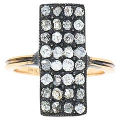 Diamantring im viktorianischen Revival-Stil 14k Gold