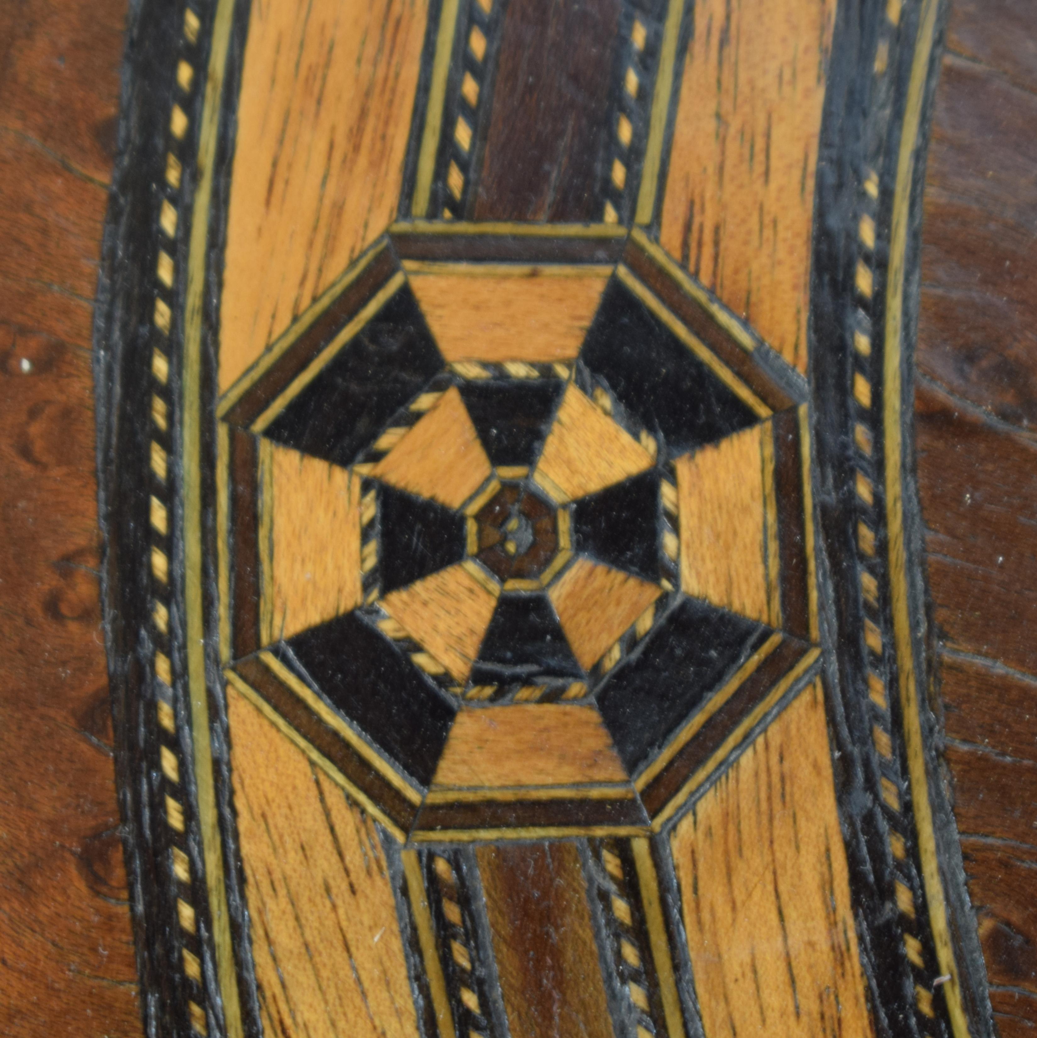 Victorian / Revival Gilded and Marquetry Round and Turned Side Table, circa 1870 For Sale 7