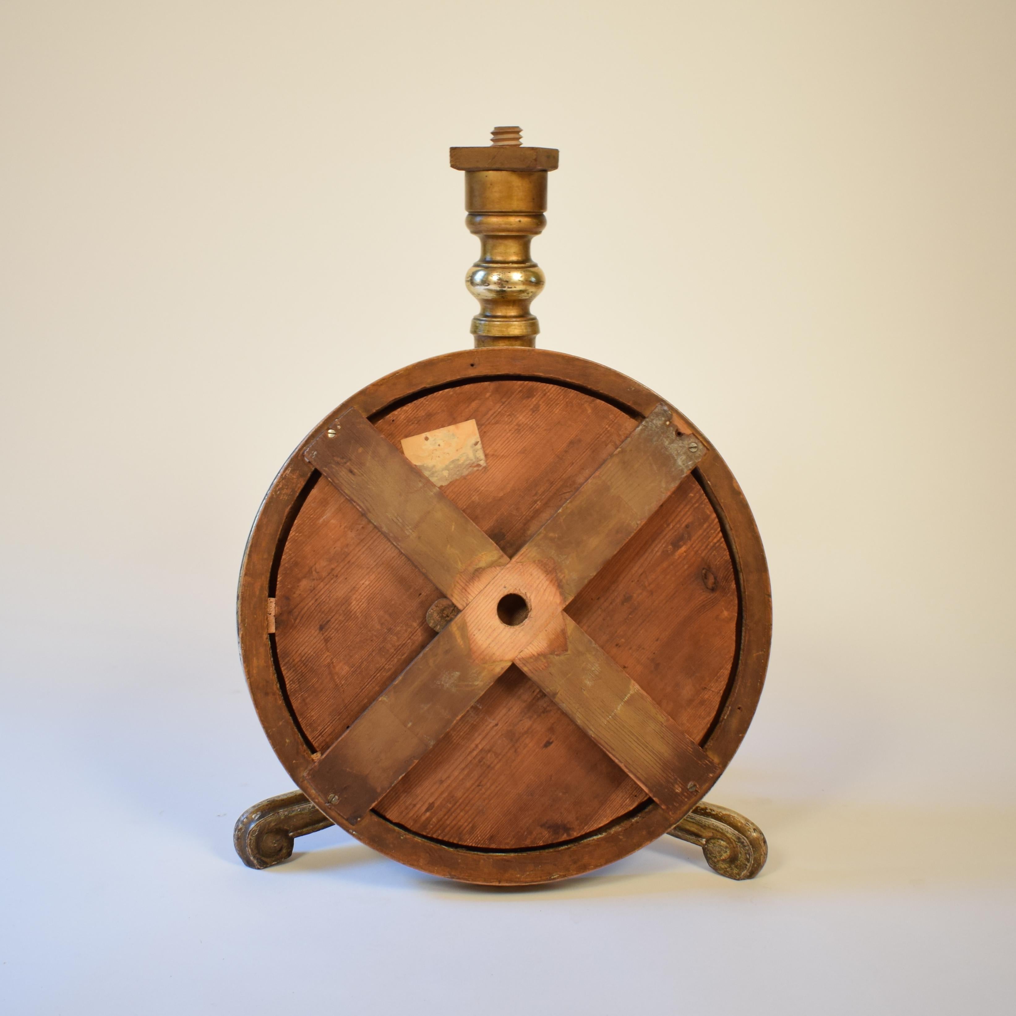 Victorian / Revival Gilded and Marquetry Round and Turned Side Table, circa 1870 For Sale 9