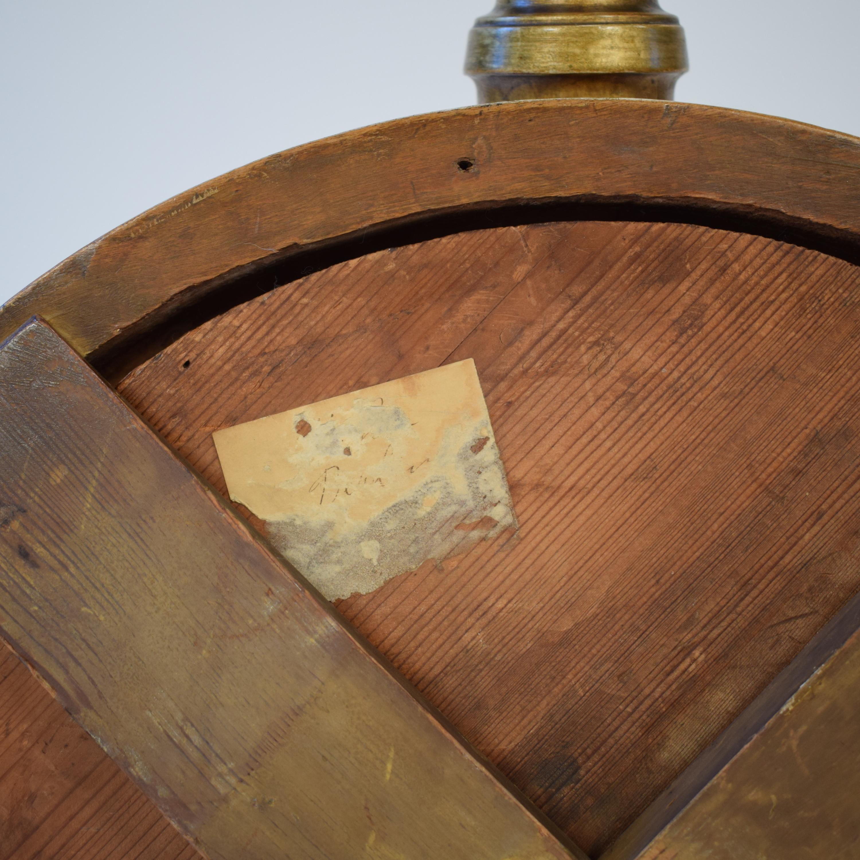 Victorian / Revival Gilded and Marquetry Round and Turned Side Table, circa 1870 For Sale 10