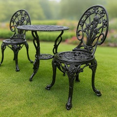 Victorian Revival Iris themed bistro set