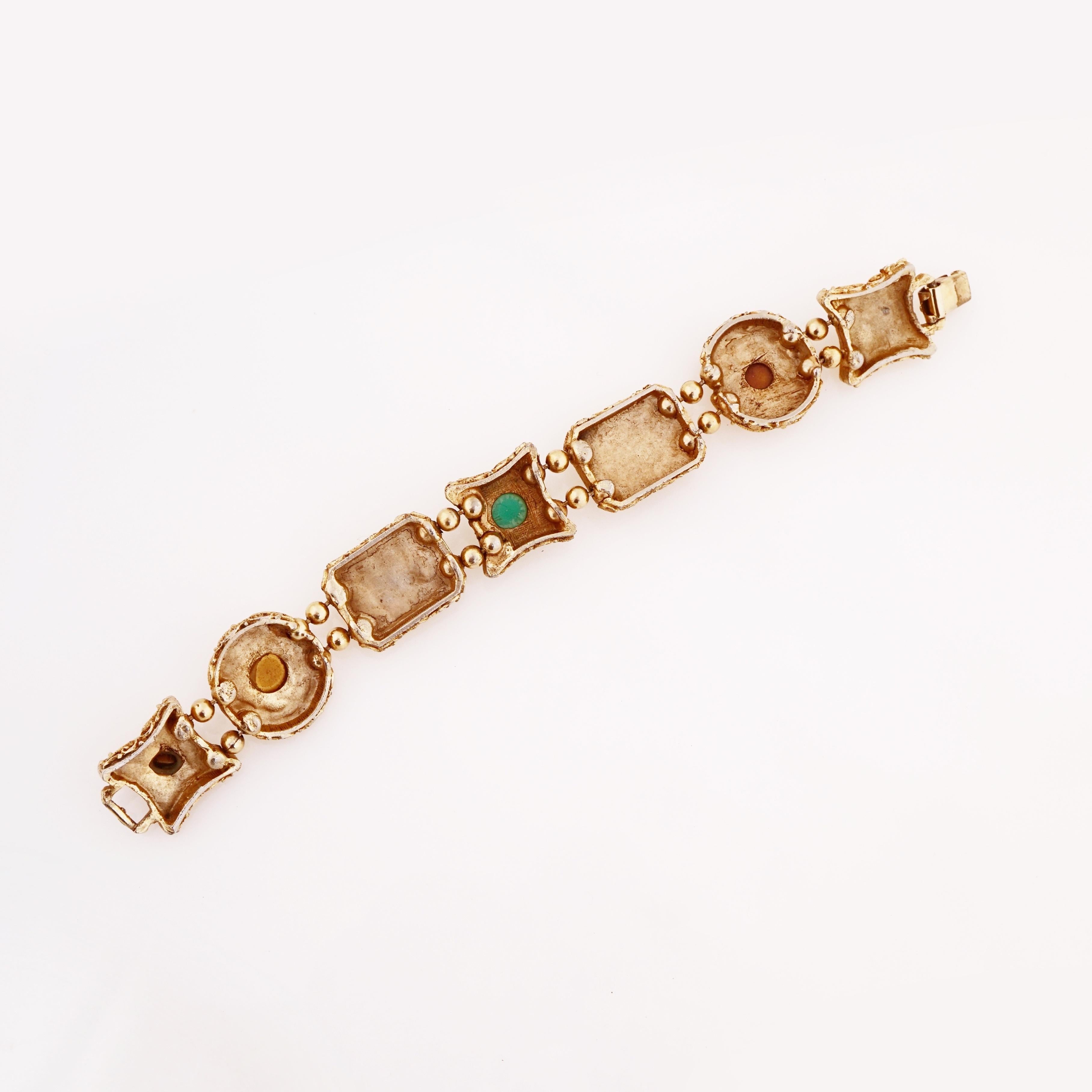 Women's Victorian Revival Large Slider Charm Bracelet, 1960s