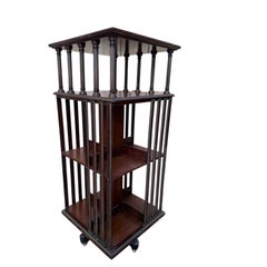 Victorian revolving bookcase – Period 1870/1900 – Mahogany and brass