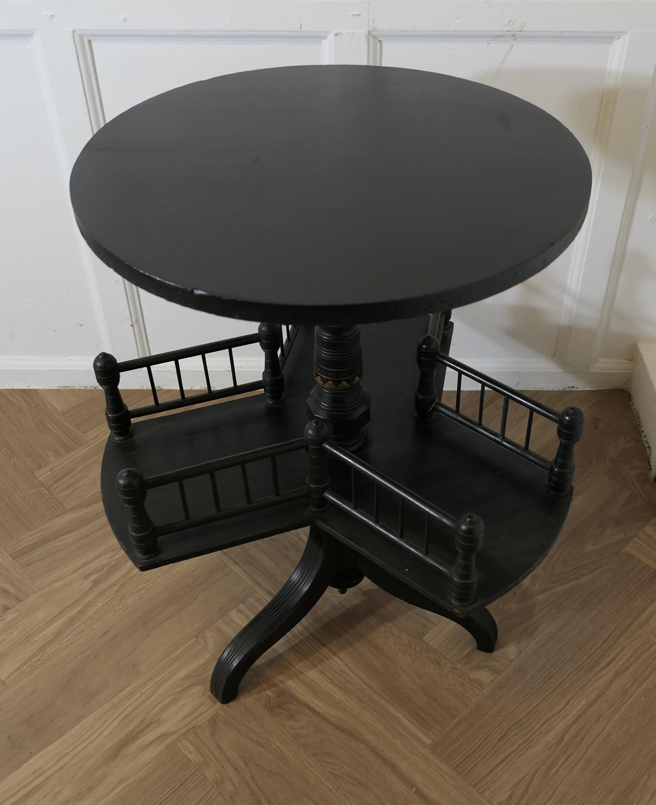Pine Victorian Revolving Reading Stand or Book Table