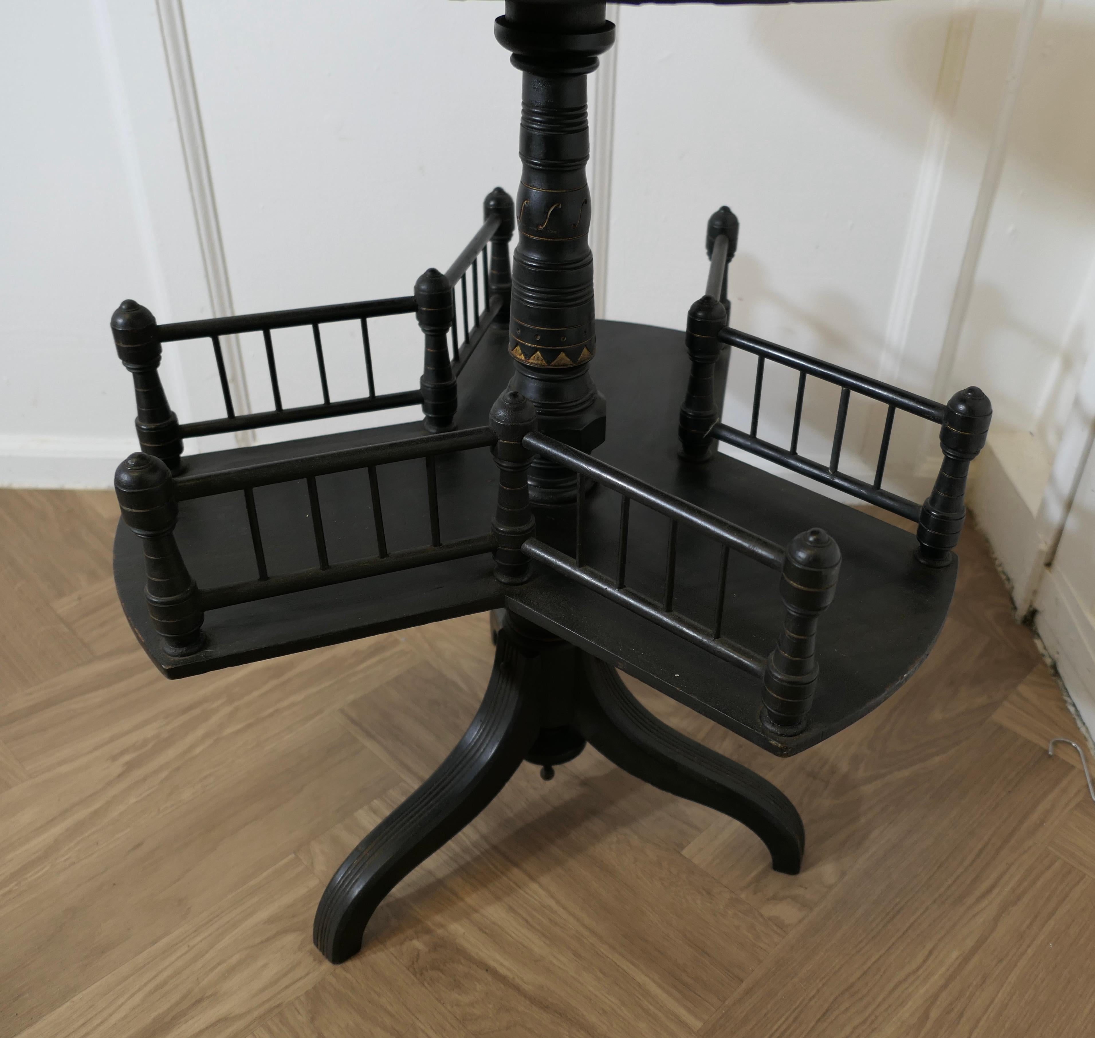 Victorian Revolving Reading Stand or Book Table 1