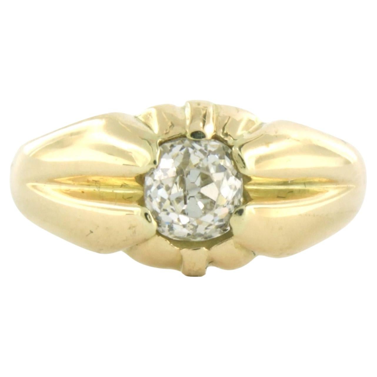 VICTORIAN Ring mit altem Minenschliff-Diamanten bis zu 1,00ct 14k Gelbgold 5,5 Gramm