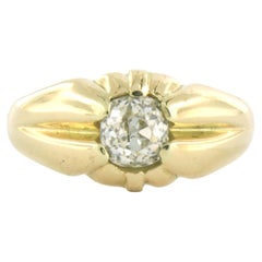 VICTORIAN Ring mit altem Minenschliff-Diamanten bis zu 1,00ct 14k Gelbgold 5,5 Gramm