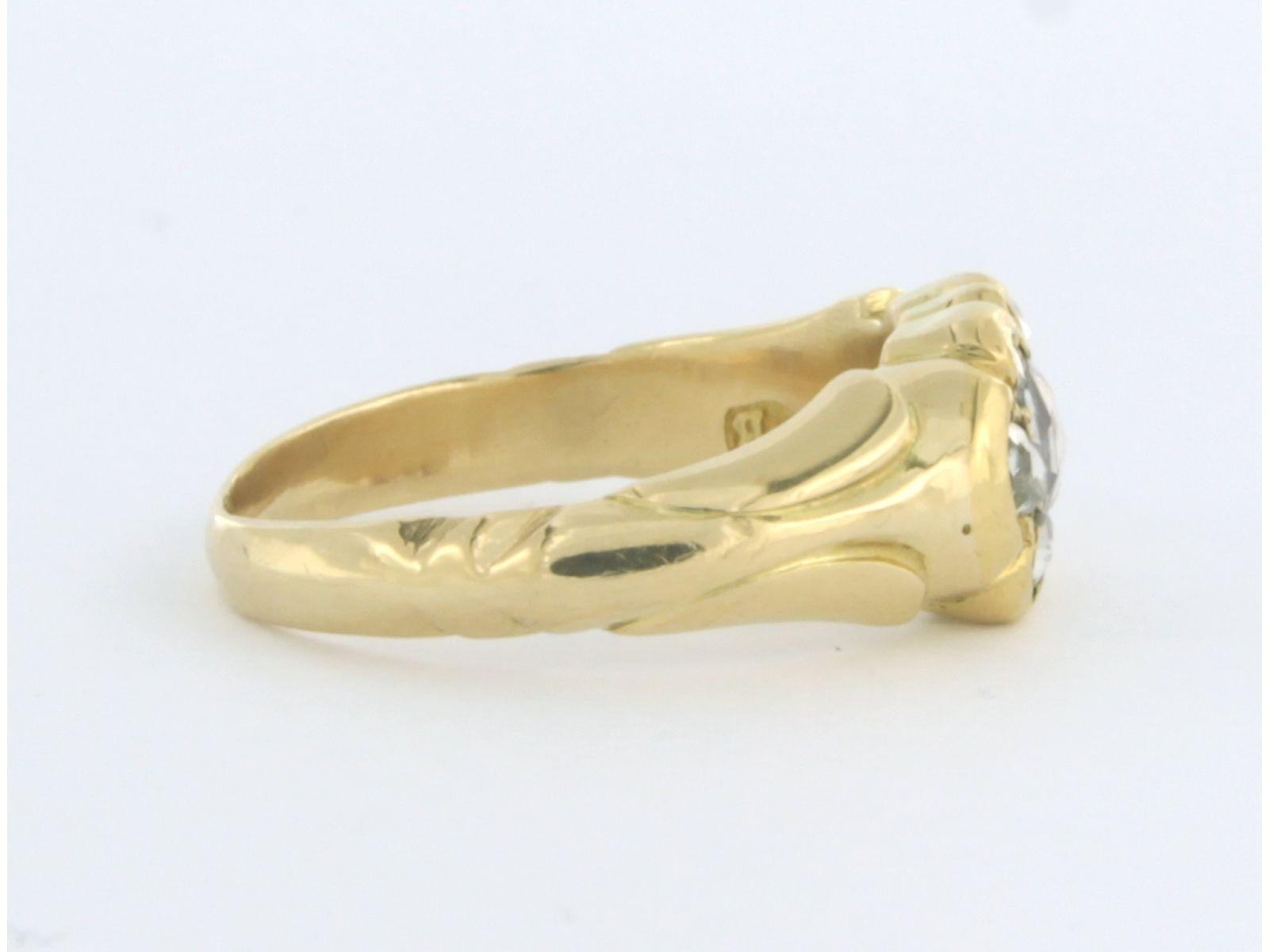 Viktorianischer Ring mit Diamanten im Rosenschliff bis zu 0,30ct 18k Gold 5,7 Gramm im Zustand „Hervorragend“ im Angebot in The Hague, ZH