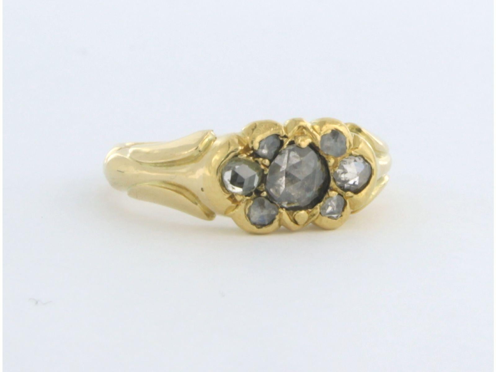 Viktorianischer Ring mit Diamanten im Rosenschliff bis zu 0,30ct 18k Gold 5,7 Gramm im Angebot 1