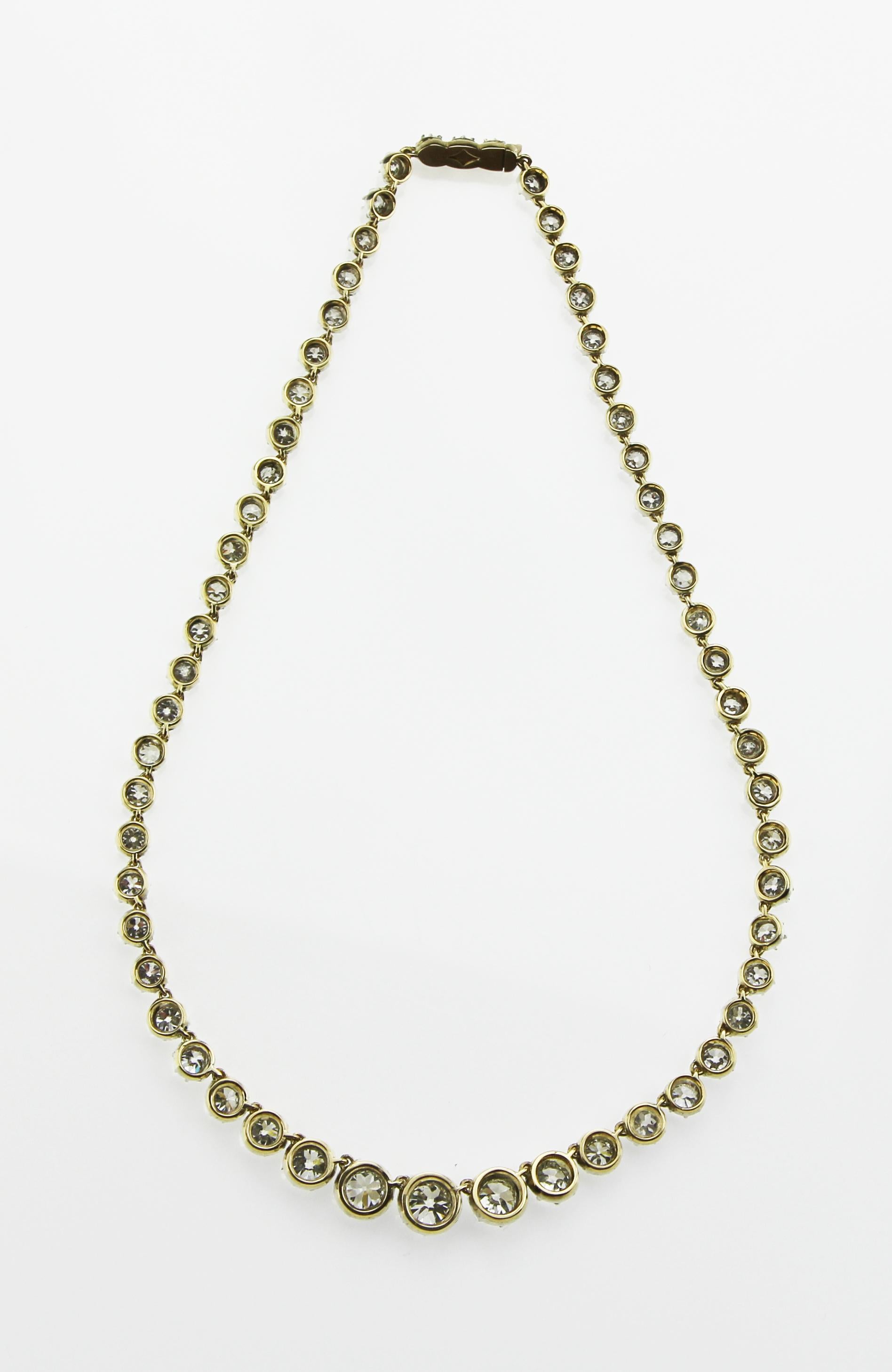 Antique Victorian Riviere, Single Strand Old European Cut Diamond Necklace/Tiara 7