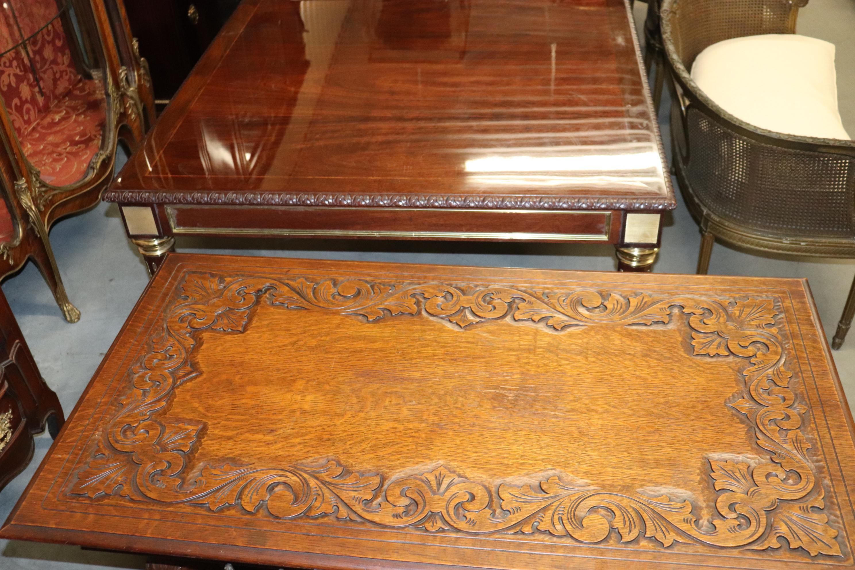 Victorian R.J. Horner Quarter Sawn Oak Griffin Carved Partners Desk circa 1880 3