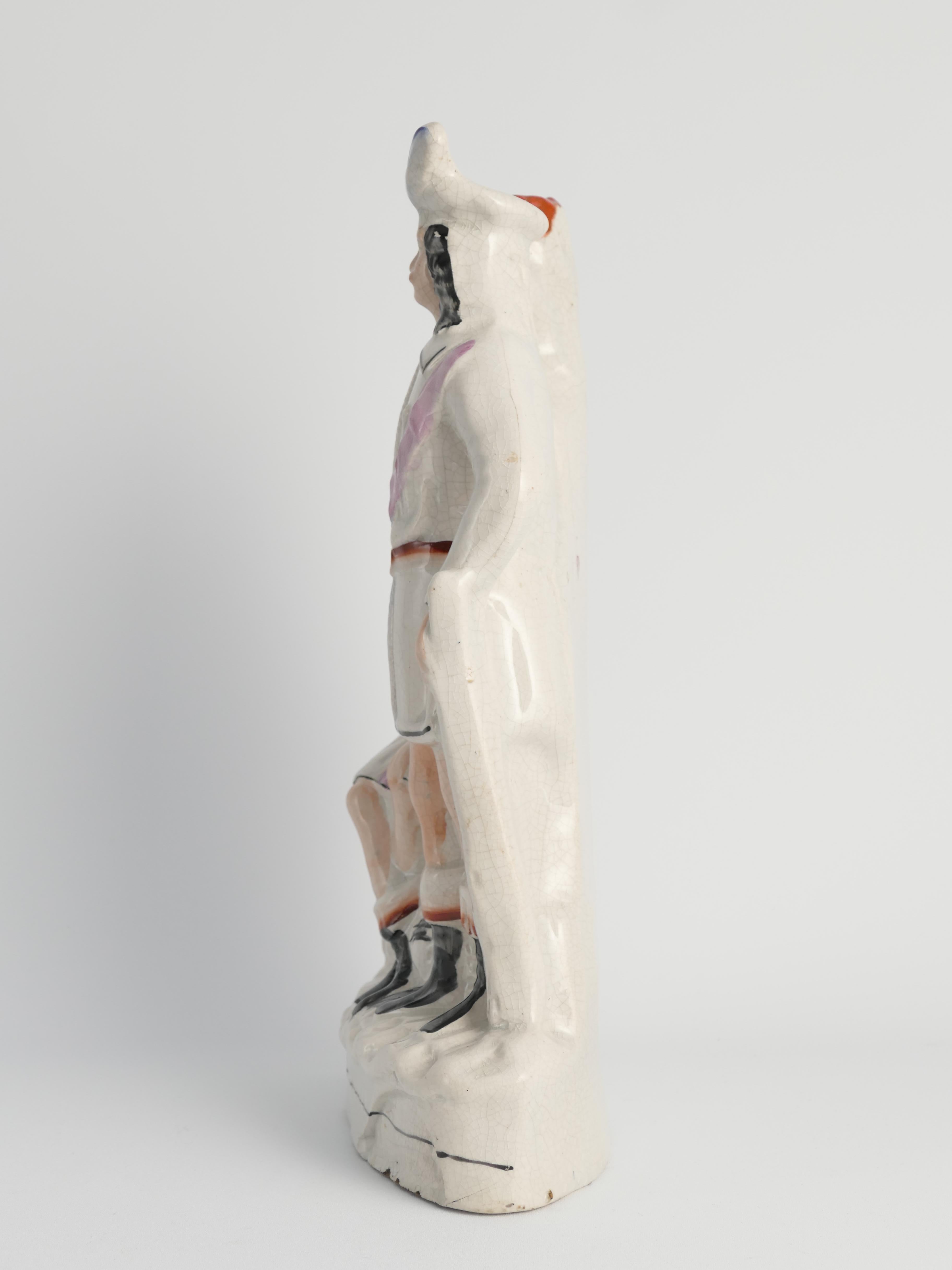 Victorian Robin Hood and Little John Spill Vase by Staffordshire, England 1860’s in vendita 1