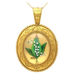 Victorian Rock Crystal and Yellow Gold Pendant / Brooch