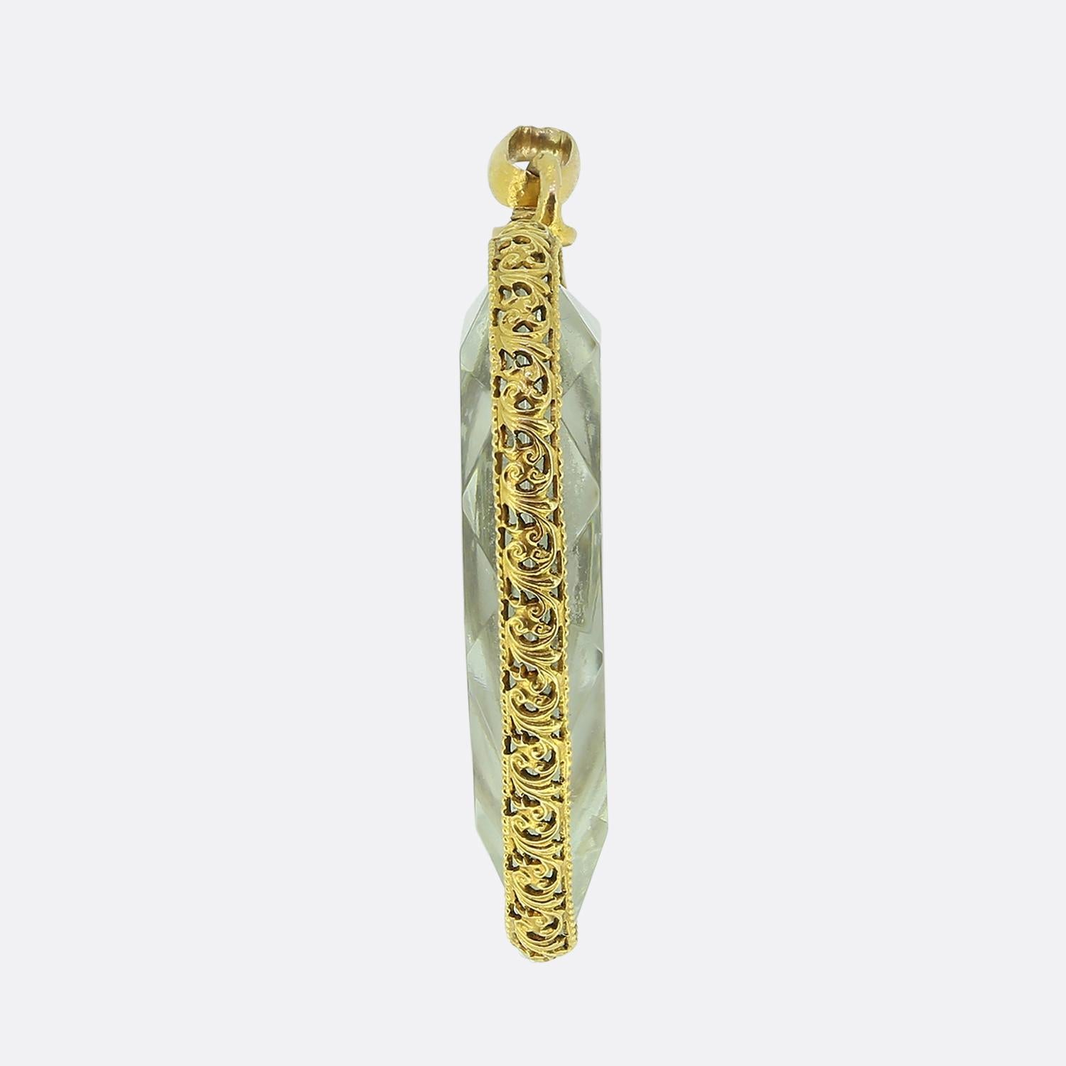 Pendentif Victorien en cristal de roche Bon état - En vente à London, GB