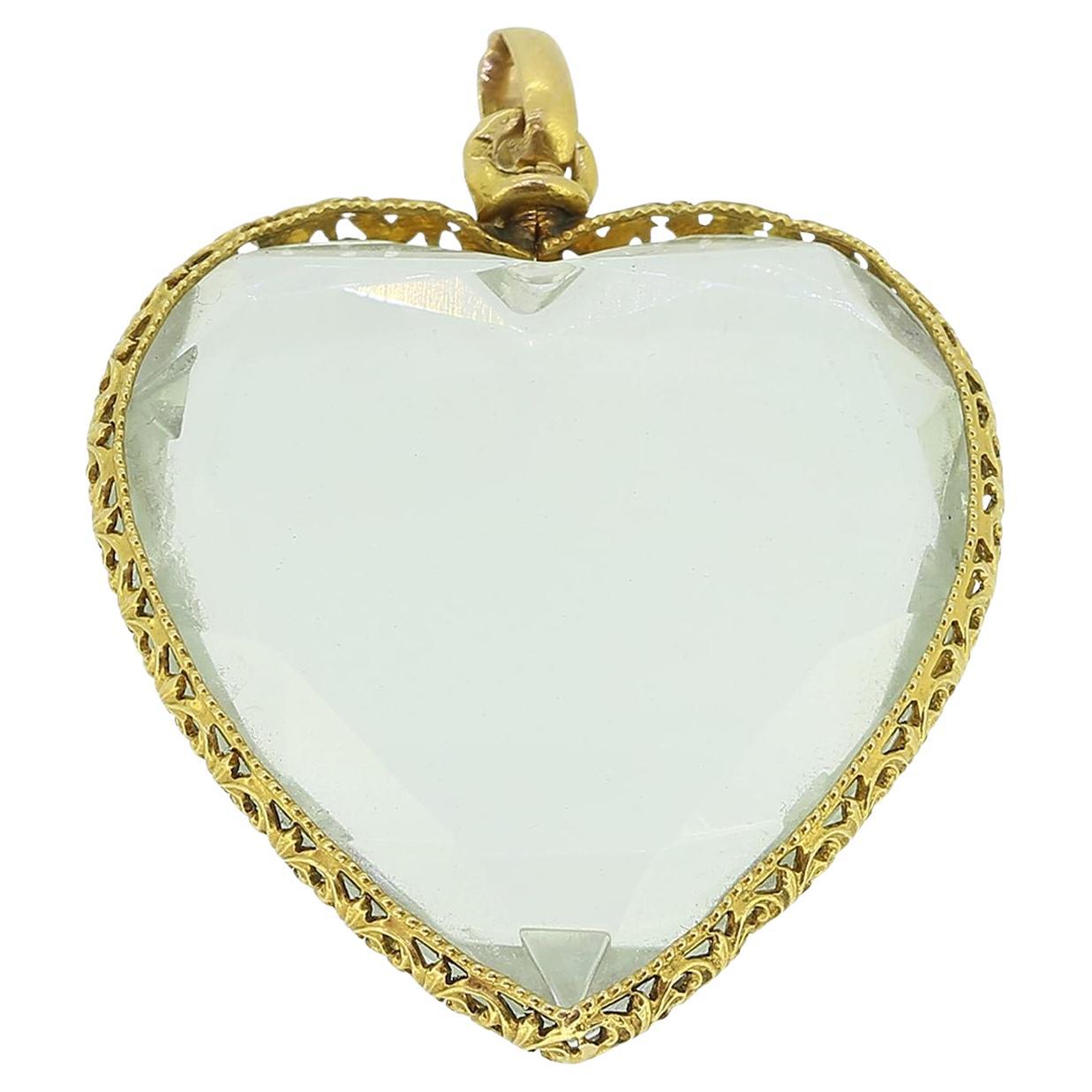 Pendentif Victorien en cristal de roche en vente