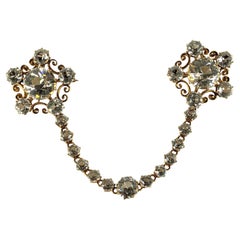 Victorian Rock Crystal Swag Brooch
