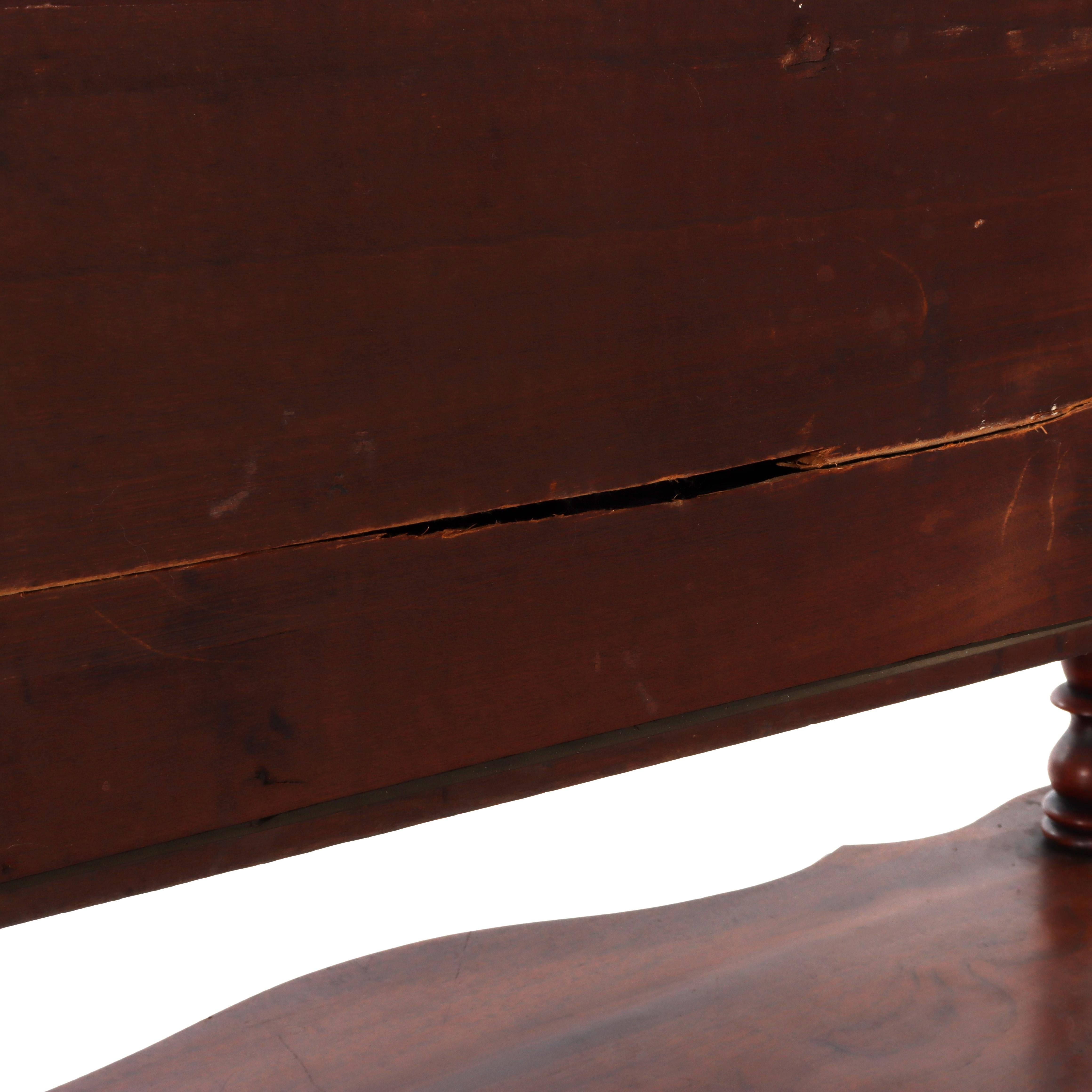 Etapa victoriana rococó de nogal con frente abatible C1890 en venta 10