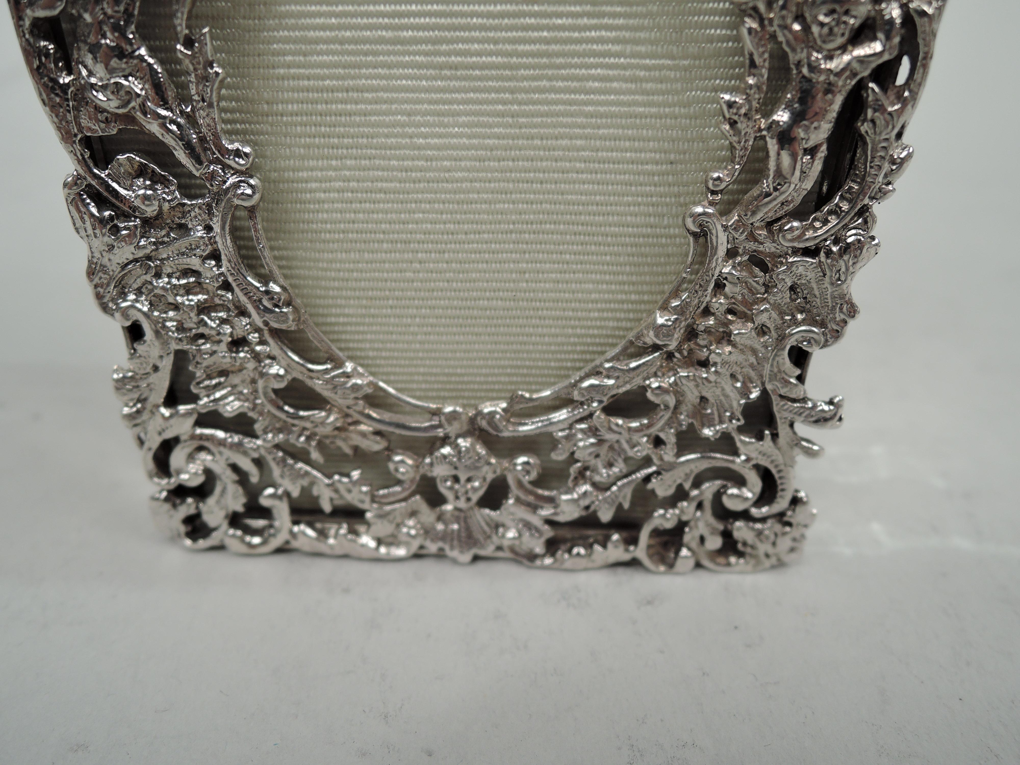 Victorian Rococo Sterling Silver Double-Sided Triptych Triple Frame For ...