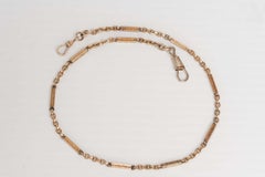 Victorian Rolled Gold Pocketwatch FOB Chain Necklace