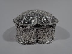 Victorian Romantic Sterling Silver Valentine’s Day Heart Jewelry Box