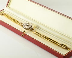 Pulsera Victoriana de Oro de 10 KT con Diamantes talla Rosa