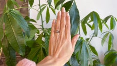 Victorian Rose Cut Diamond 14 Karat Rose Gold Foil Back Solitaire Ring