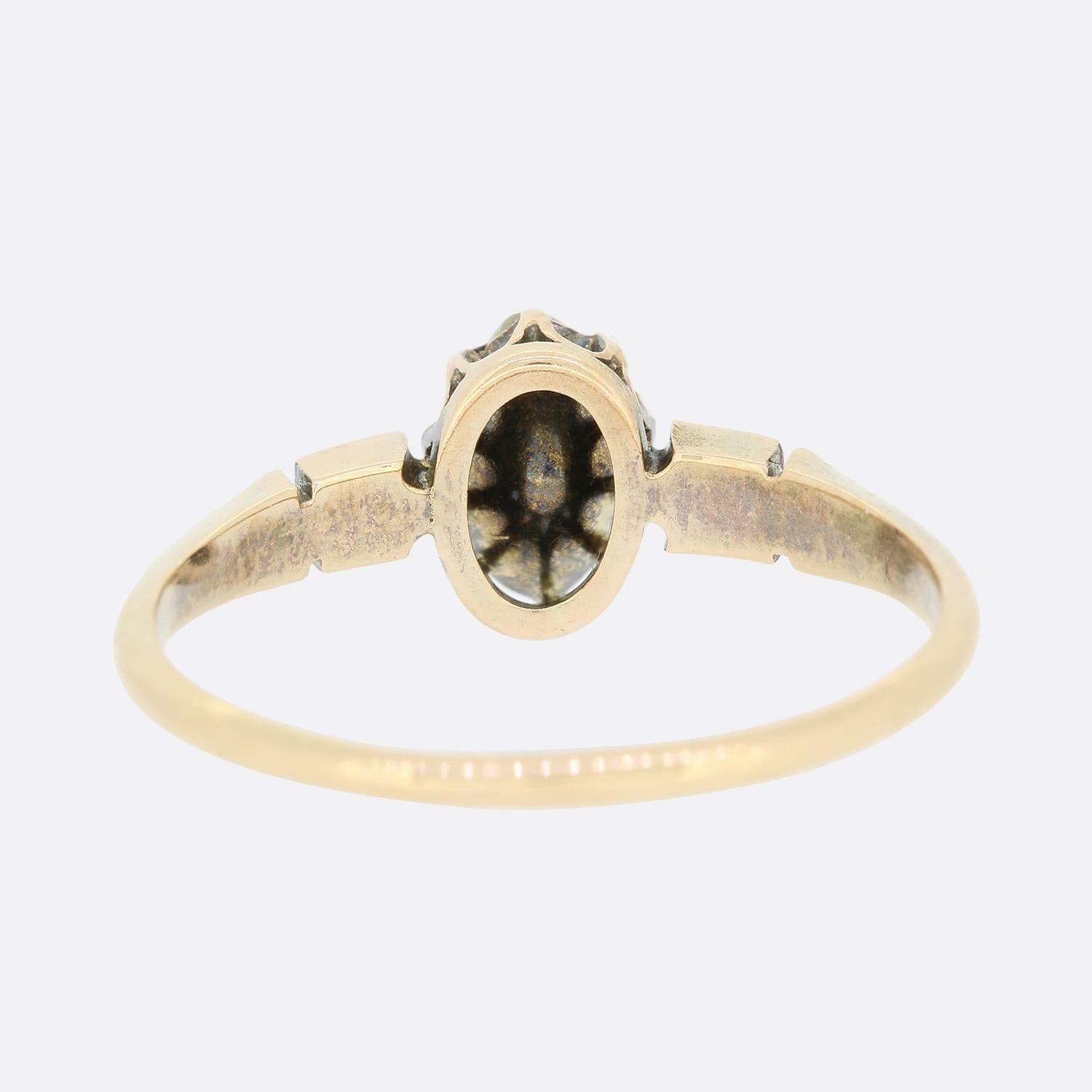 Anillo Victoriano Solitario de Rubí y Diamante talla Rosa en Bueno estado para la venta en London, GB