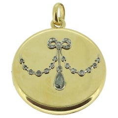 Victorian Rose Cut Diamond Locket Pendant
