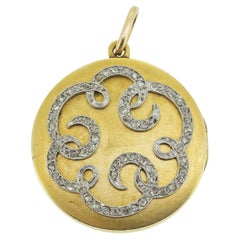 Antique Victorian Rose Cut Diamond Locket Pendant