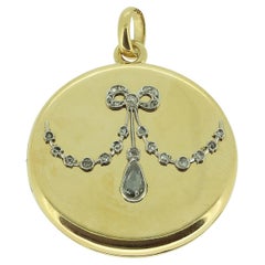 Victorian Rose Cut Diamond Locket Pendant