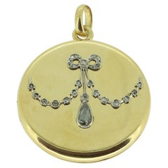 Victorian Rose Cut Diamond Locket Pendant