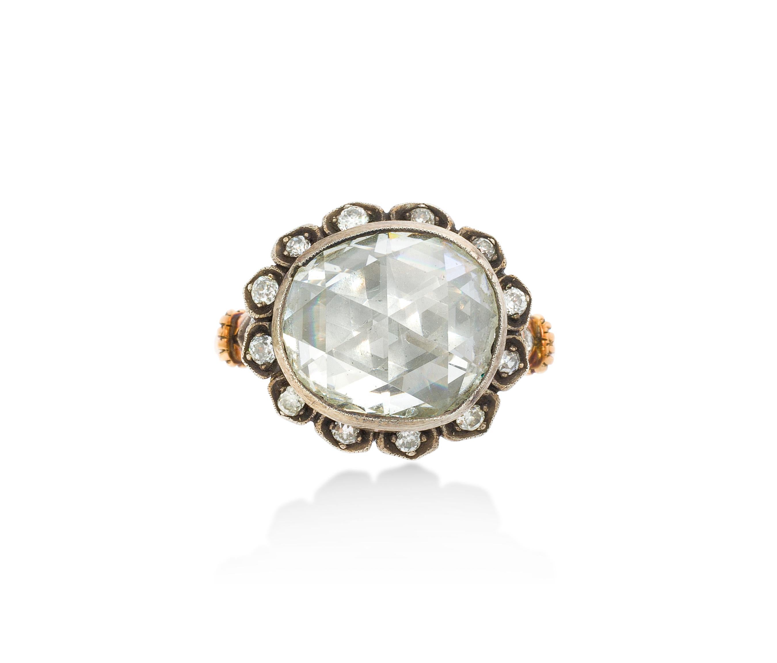 Women's Victorian Rose Cut Diamond Ring For Sale