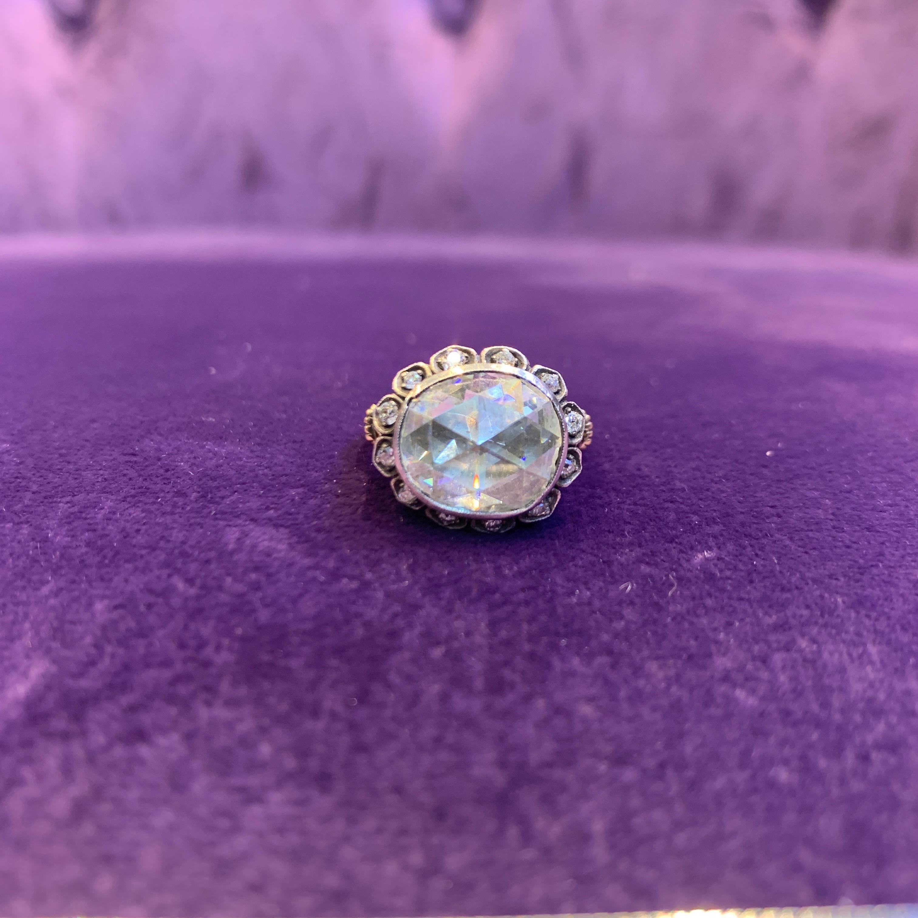 Victorian Rose Cut Diamond Ring For Sale 1