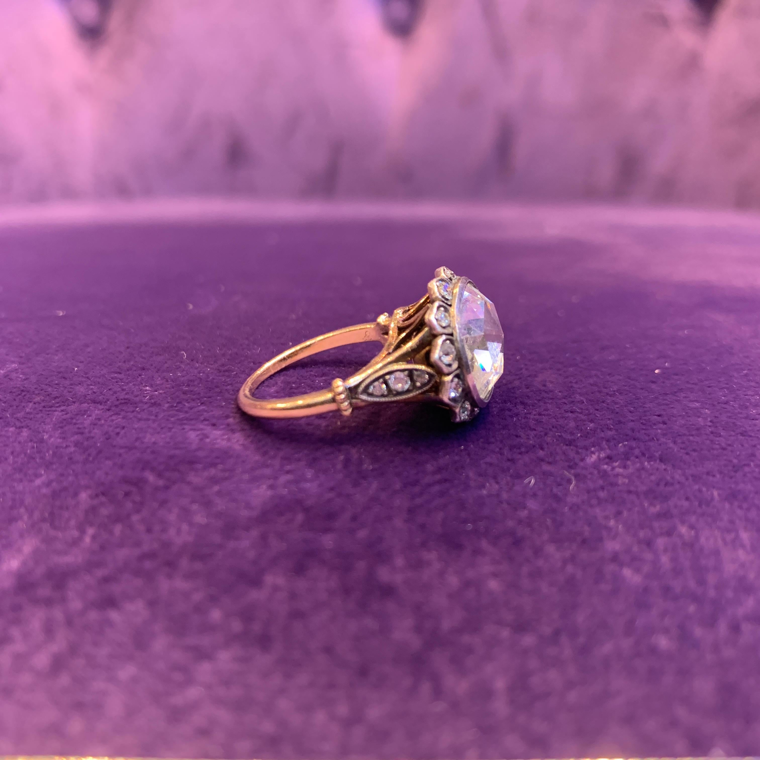 Victorian Rose Cut Diamond Ring For Sale 1