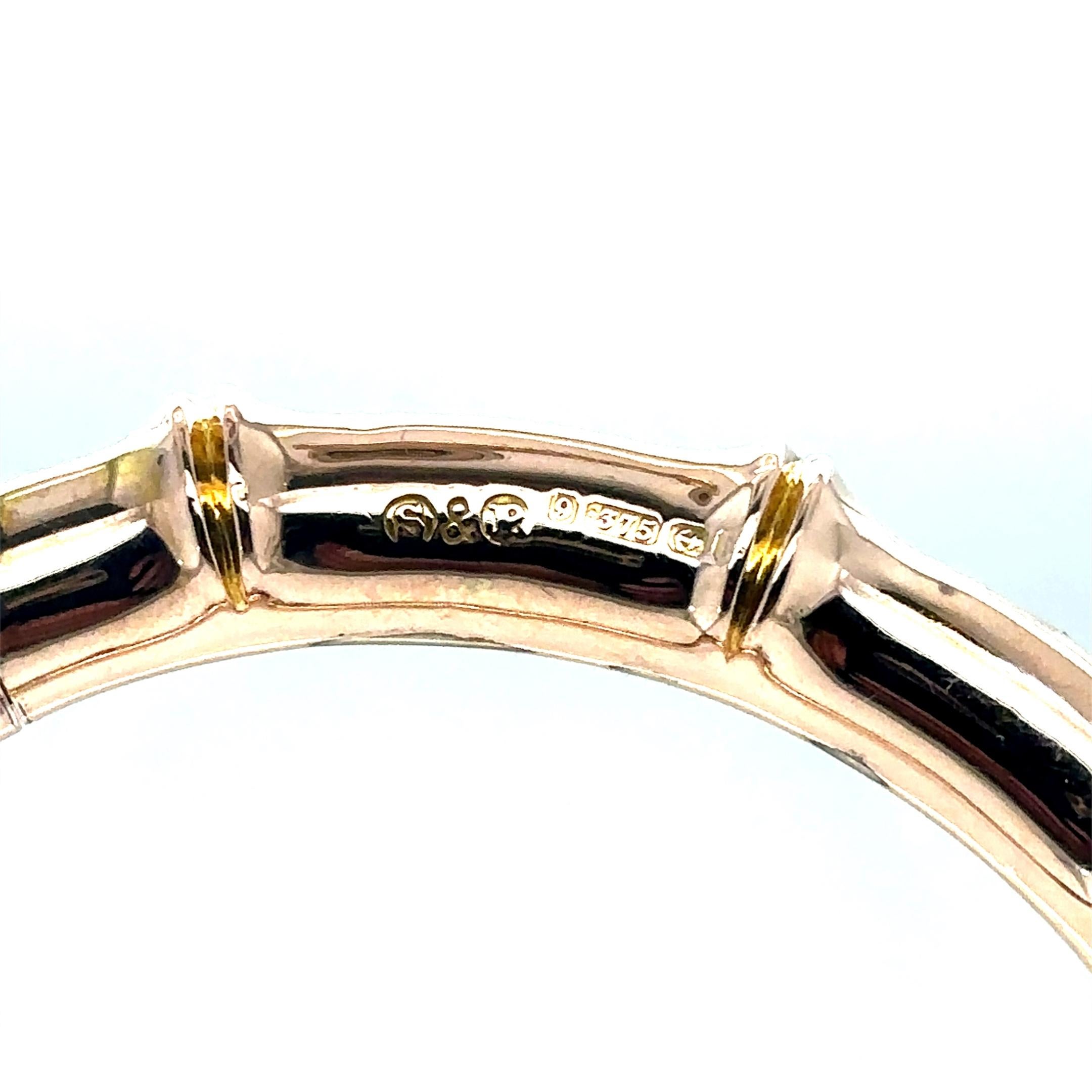 Brazalete Victoriano de Bambú en Oro Rosa en venta 5