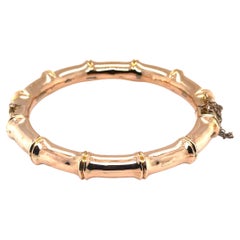 Antique Victorian Rose Gold Bamboo Bangle