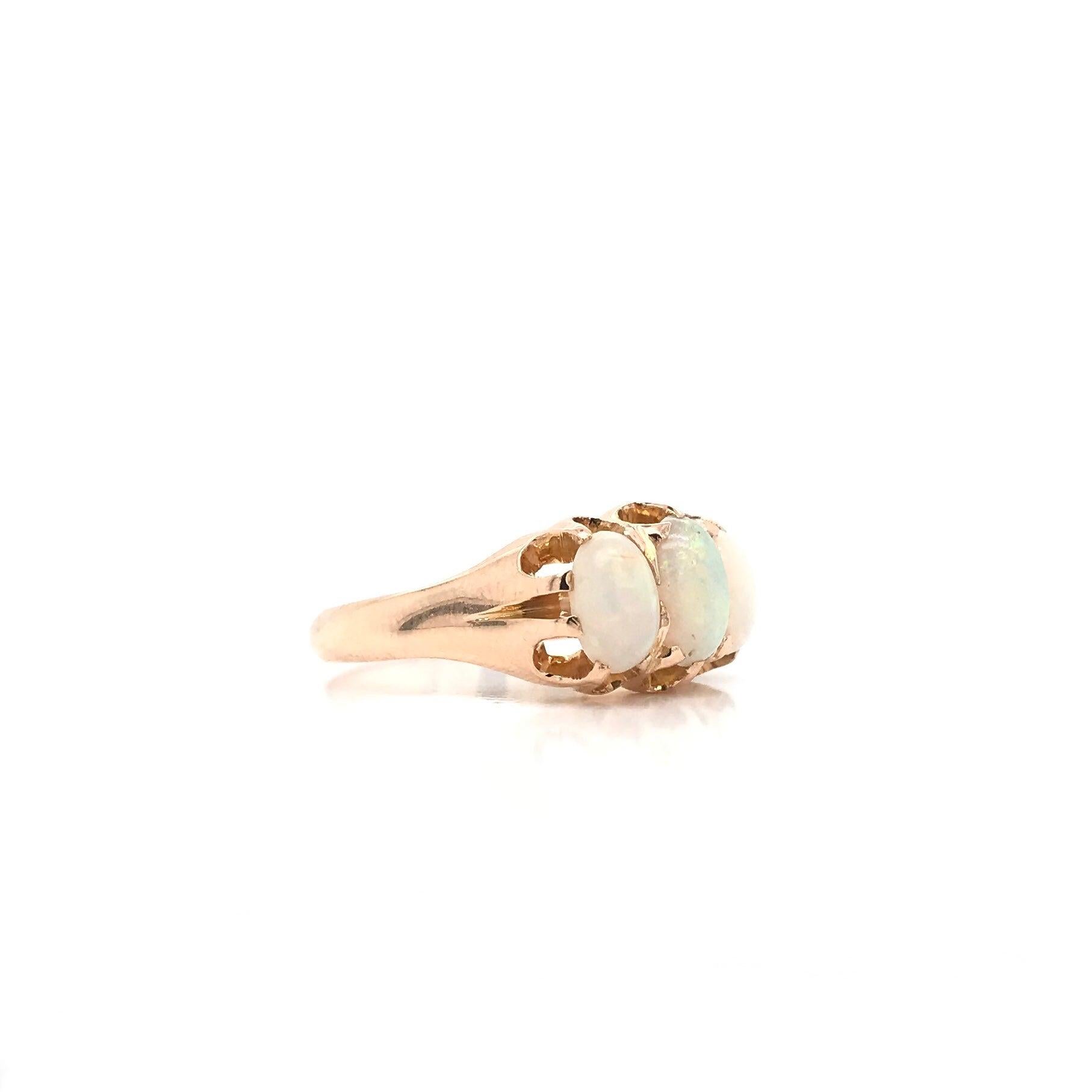 Victorian Rose Gold Opal Ring For Sale 2