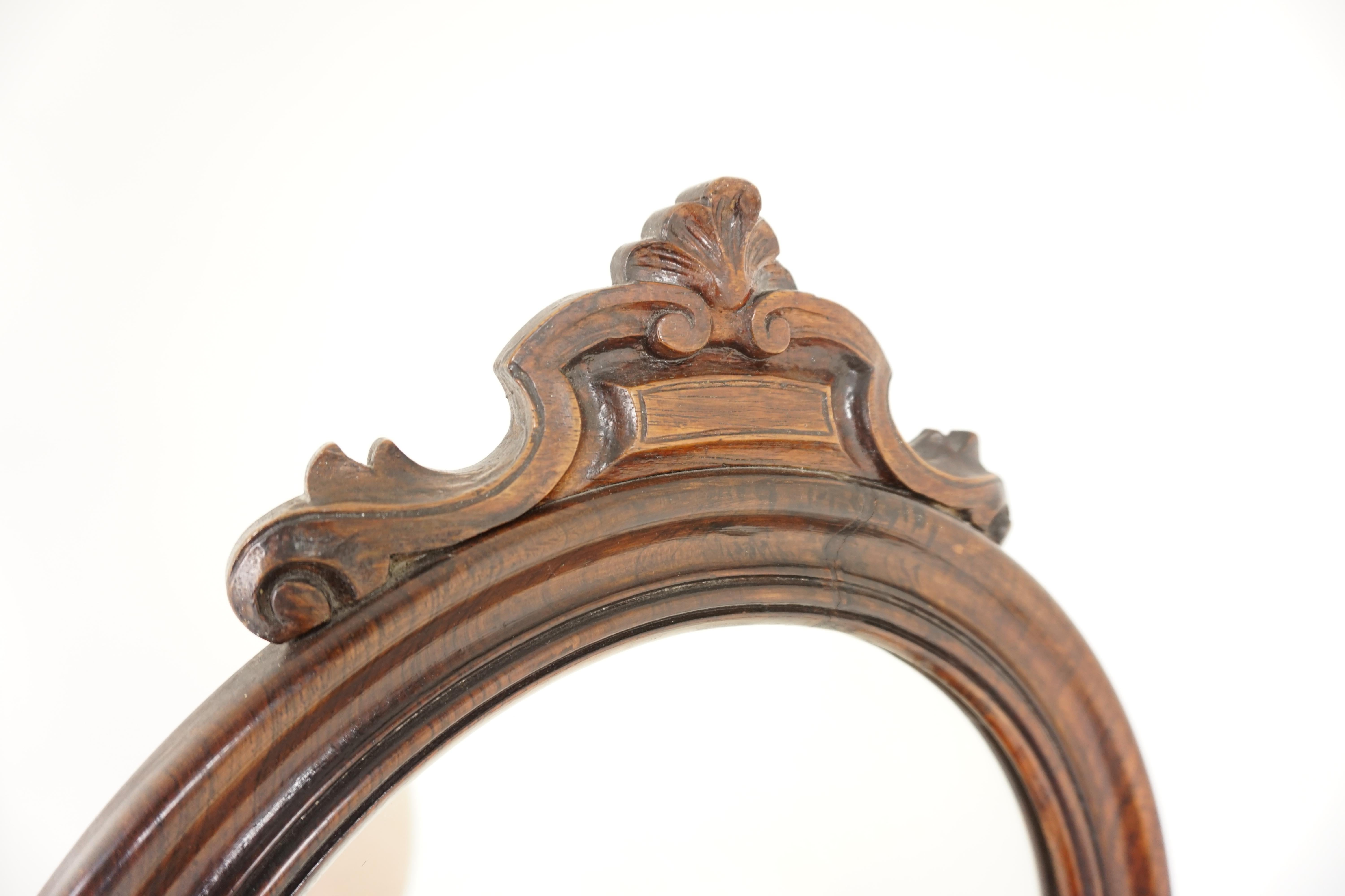 Victorian Rosewood Adjustable, Telescopic, Shaving Mirror, Scotland, 1840 3