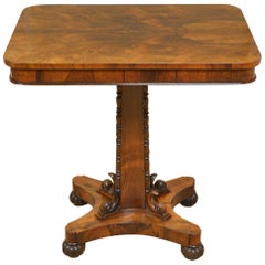 Victorian Rosewood Antique Pedestal Side Table / Occasional Table
