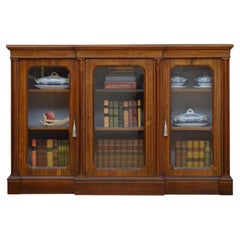 Victorian Rosewood Breakfronted Bookcase